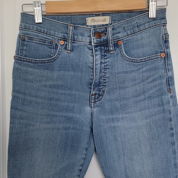 Madewell 9" Mid Rise Skinny Torn Knee Frankie Wash, 26 - Picture 4 of 10